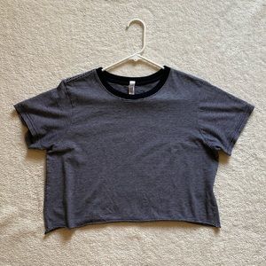 Cropped striped shirt